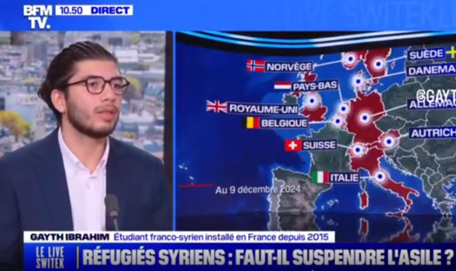 La Syrie après Assad  sur BFM TV — Invité sur plateau